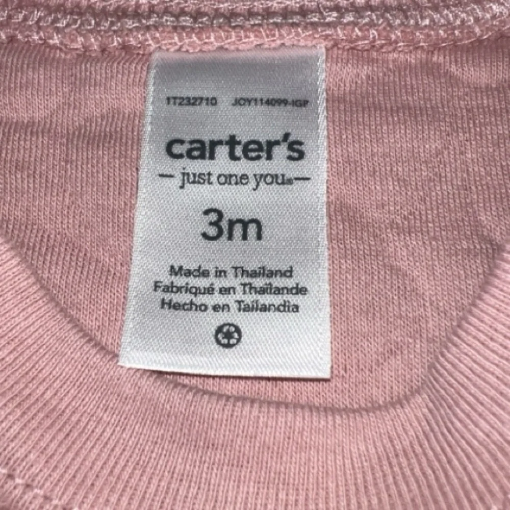 Carter's Soft Pink quilted Baby Outfit